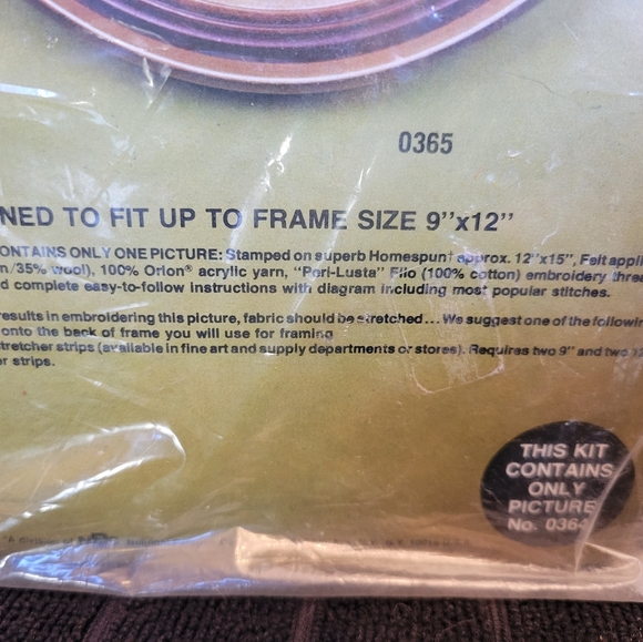 Vintage Hummel Crewel Stitchery Kit 0364 Umbrella Kids Paragon Needlecraft NEW - Picture 4 of 6